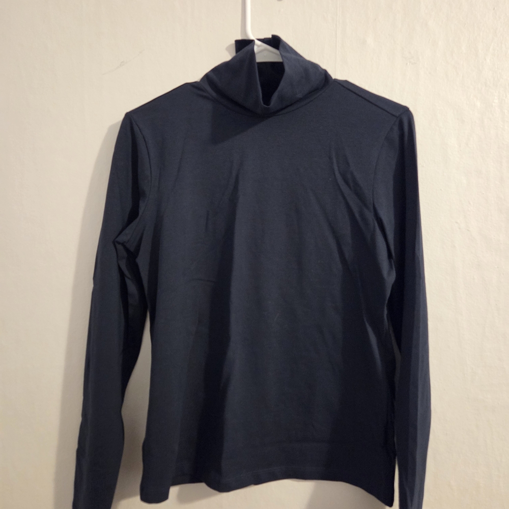 Pact Women's Navy Blue Turtleneck Sweater